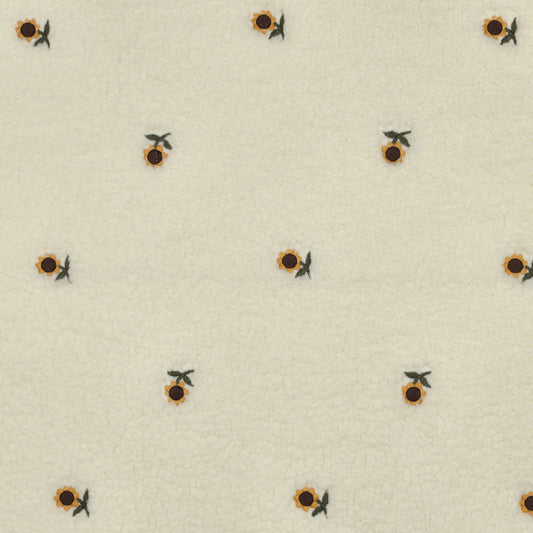 Tournesols - Teddy jacquard brodé de fleurs