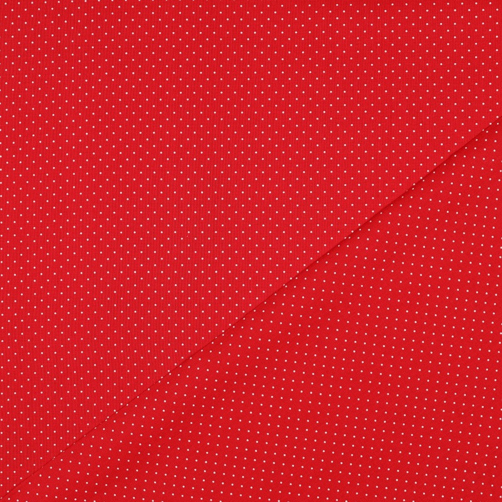 Small red polka dots - Printed poplin