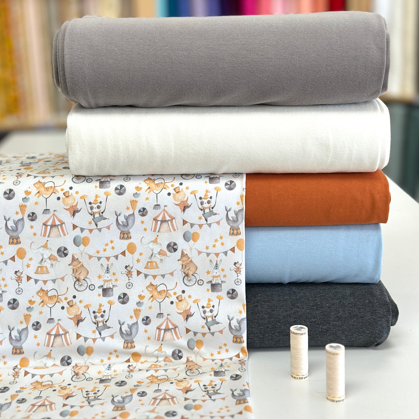 Ecru circus - Printed jersey