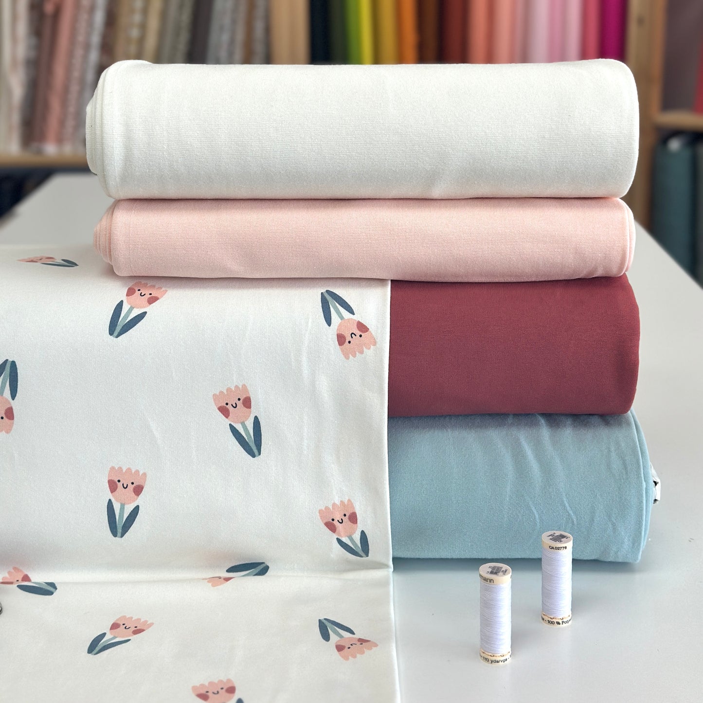 Tulips - Printed French Terry