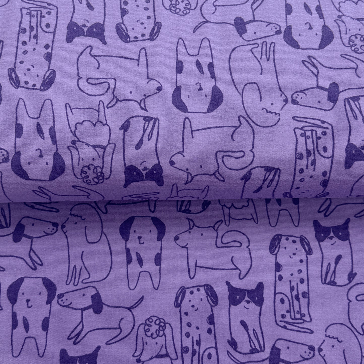 Chiens violet - Flanelle