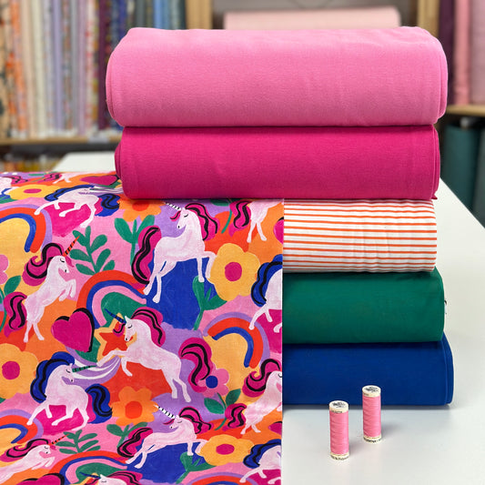 Licornes multicolore - Jersey imprimé digital