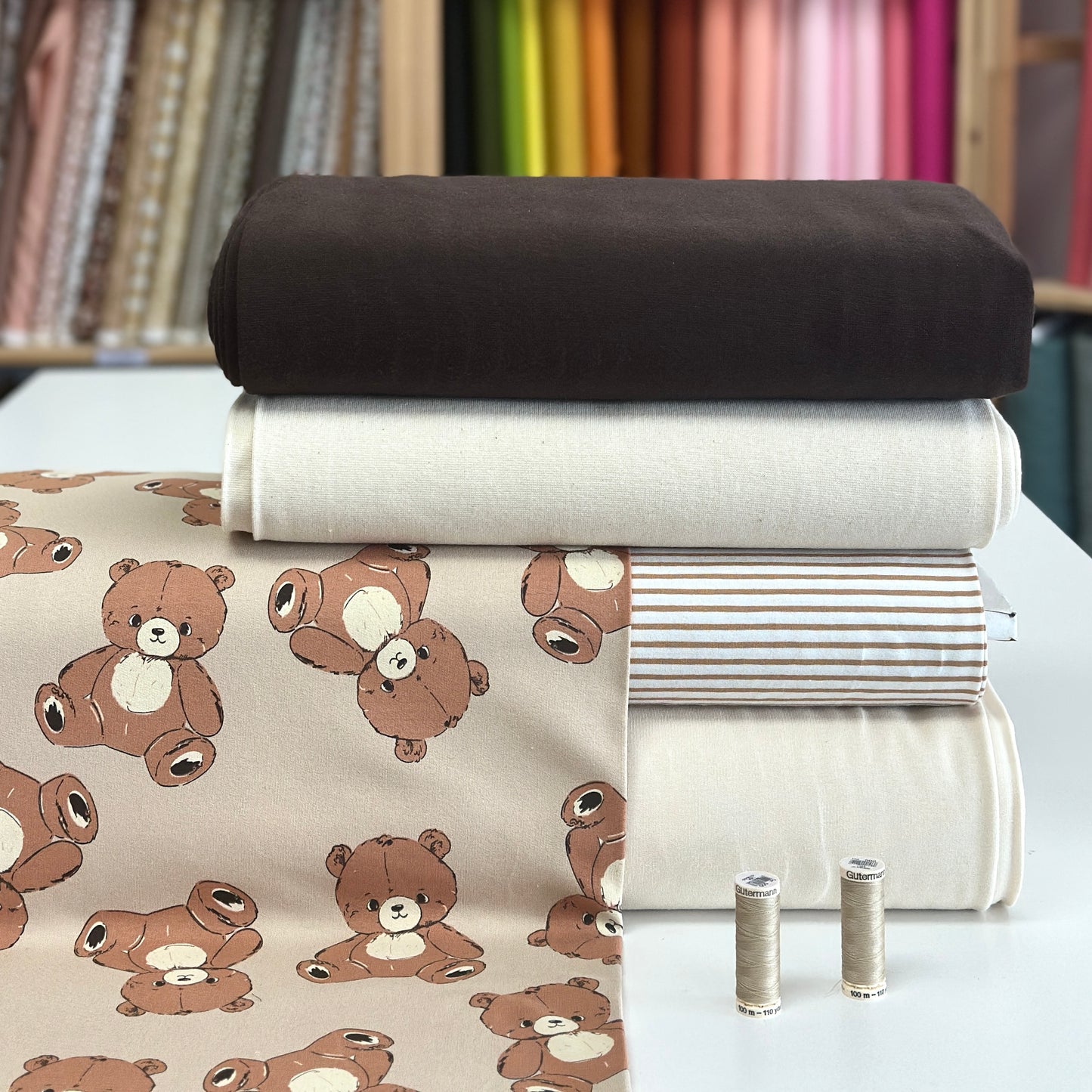 Puppy Bears - Printed French Terry