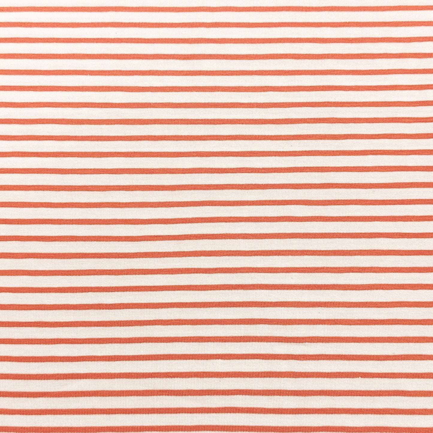 Ligné orange et blanc 5 mm - Jersey ligné