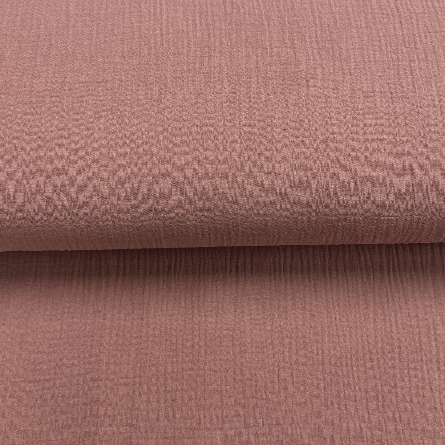 Rose sépia - Mousseline de coton biologique double gaze