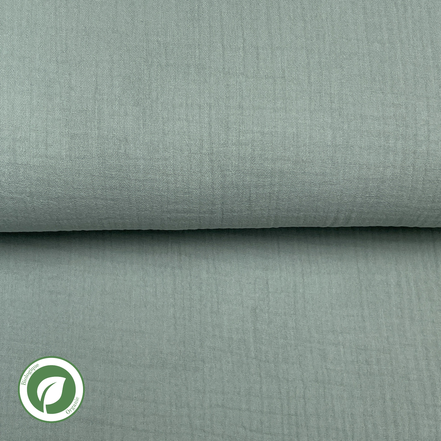 Sauge - Mousseline de coton biologique double gaze
