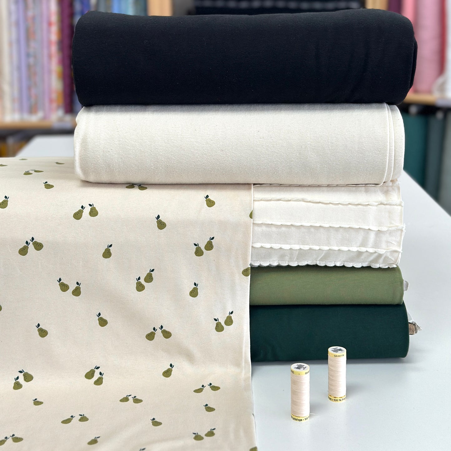 Minis poires - Jersey imprimé biologique