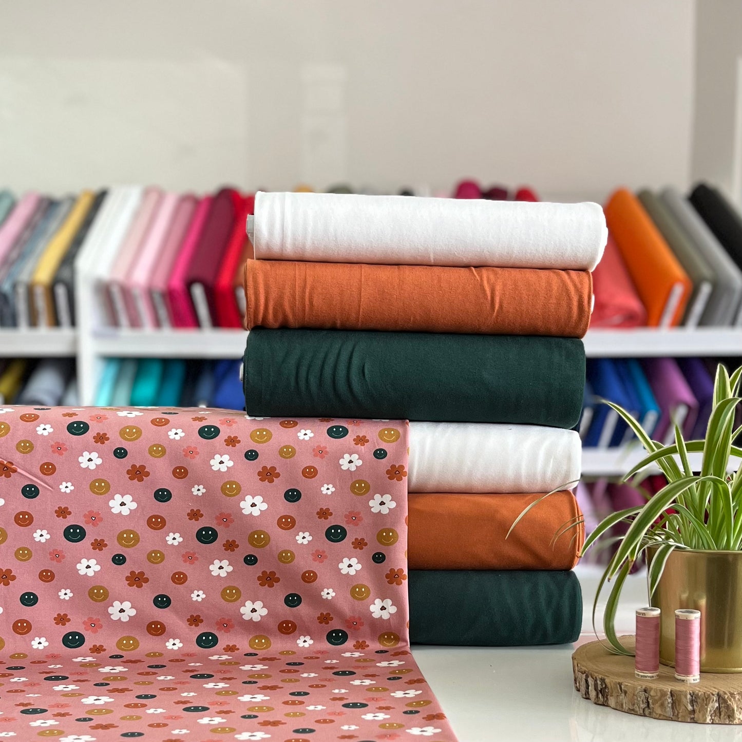 Sourires rose - NON NON OUI - French Terry imprimé