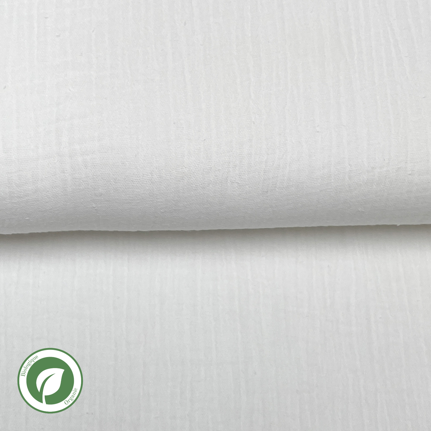Blanc cassé - Mousseline de coton biologique double gaze