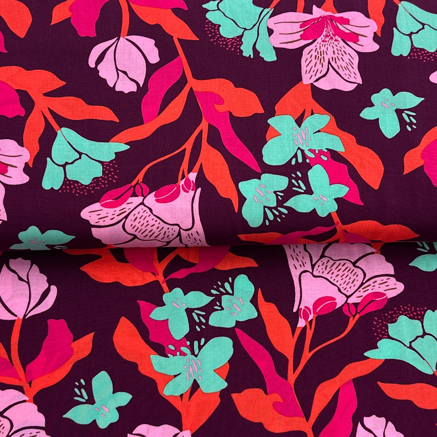 Amira floral prune - Nerida Hansen - Viscose ECOVERO™
