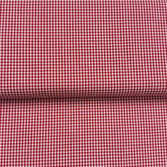 Rouge - Popeline à carreaux 2,7mm
