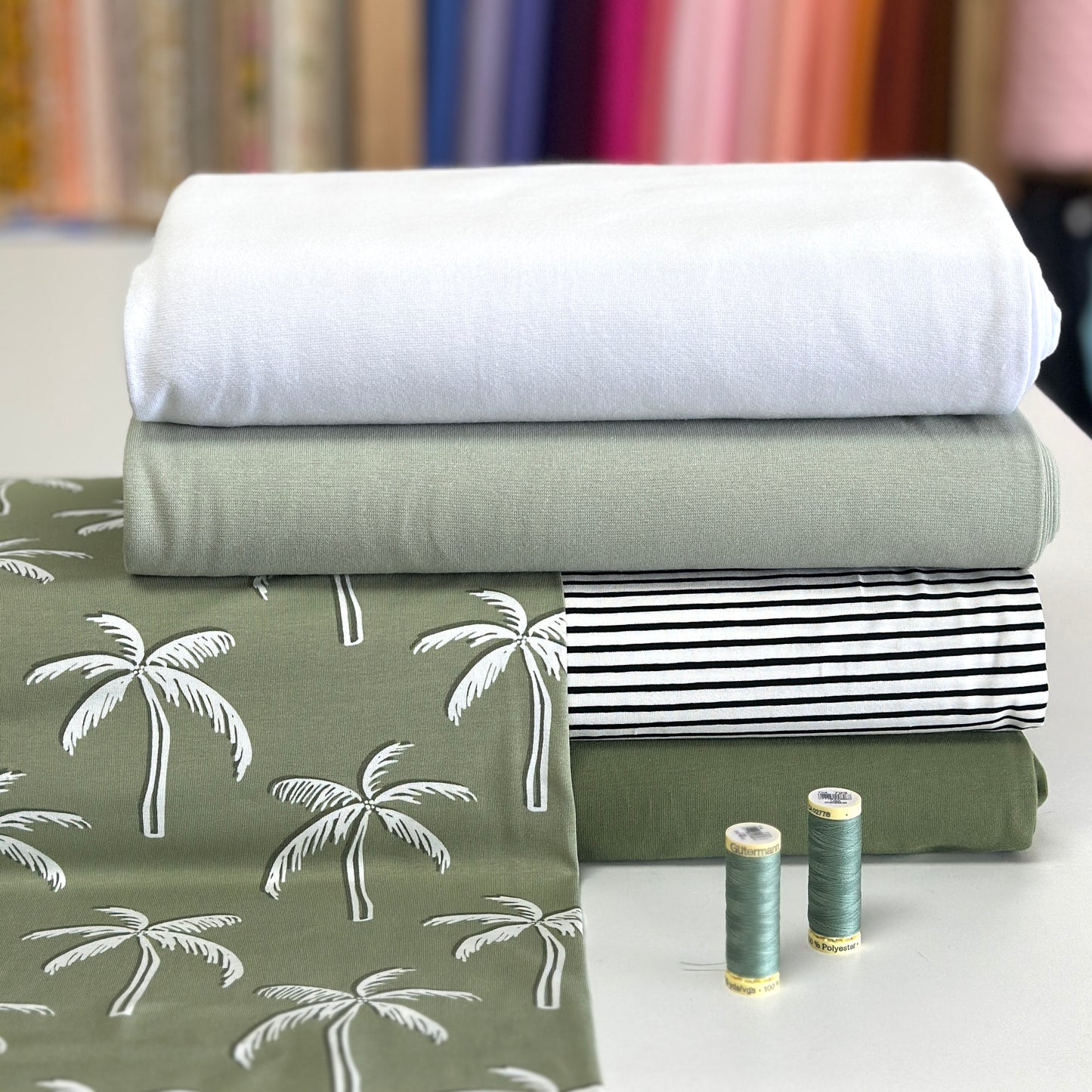 Green Palms - Printed Jersey