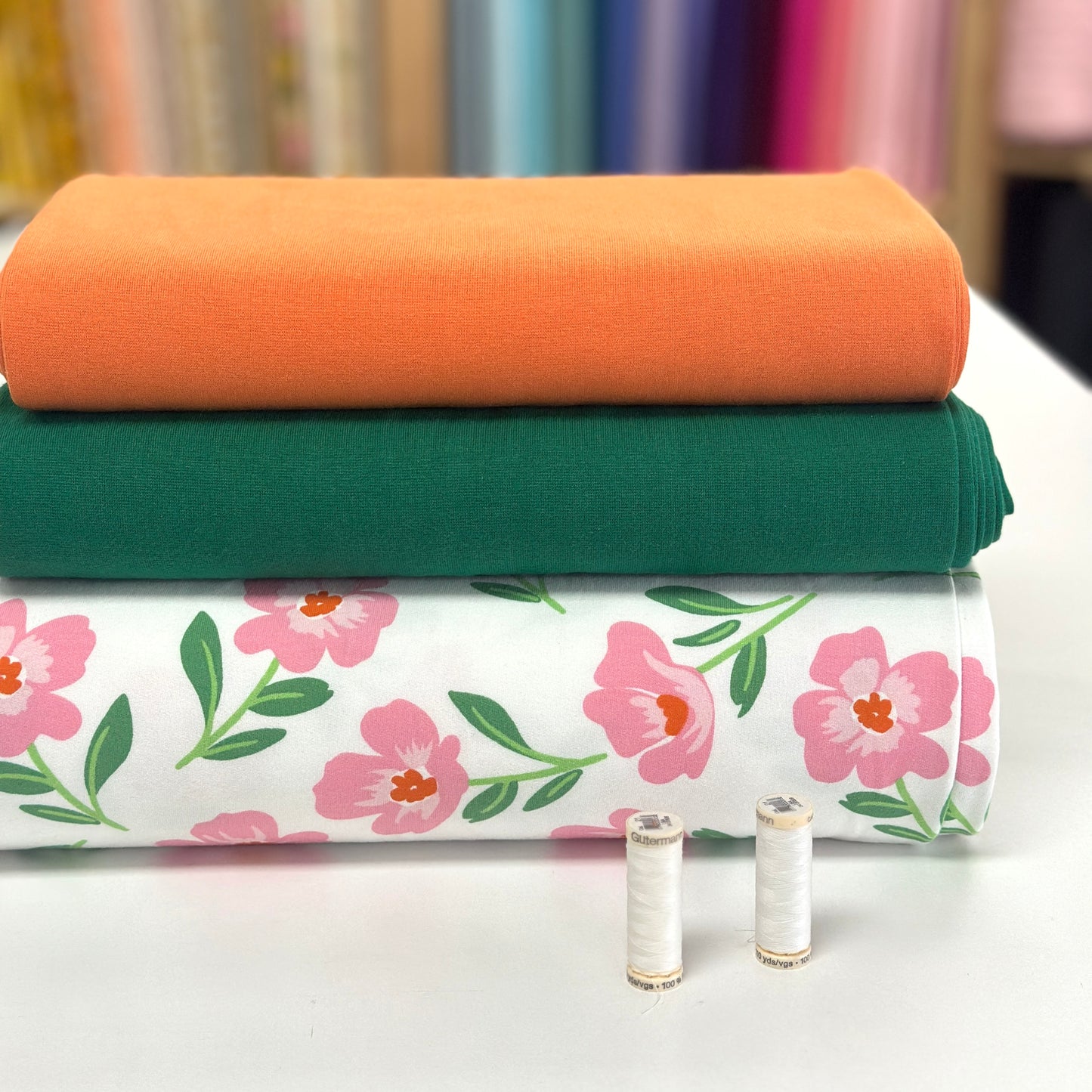 Natural happiness - Printed stretch fleece cotton