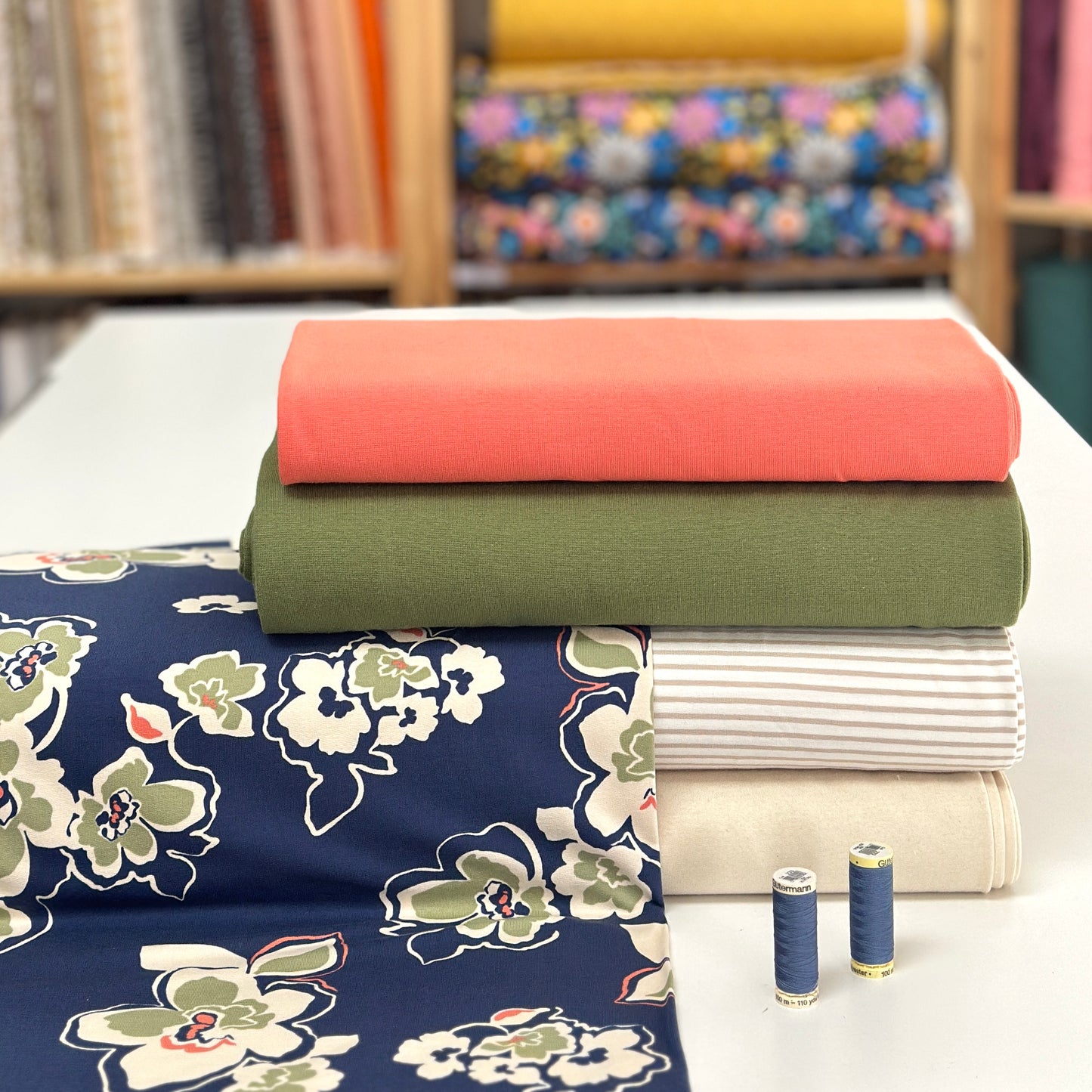 Stupéfiantes marine - French Terry imprimé