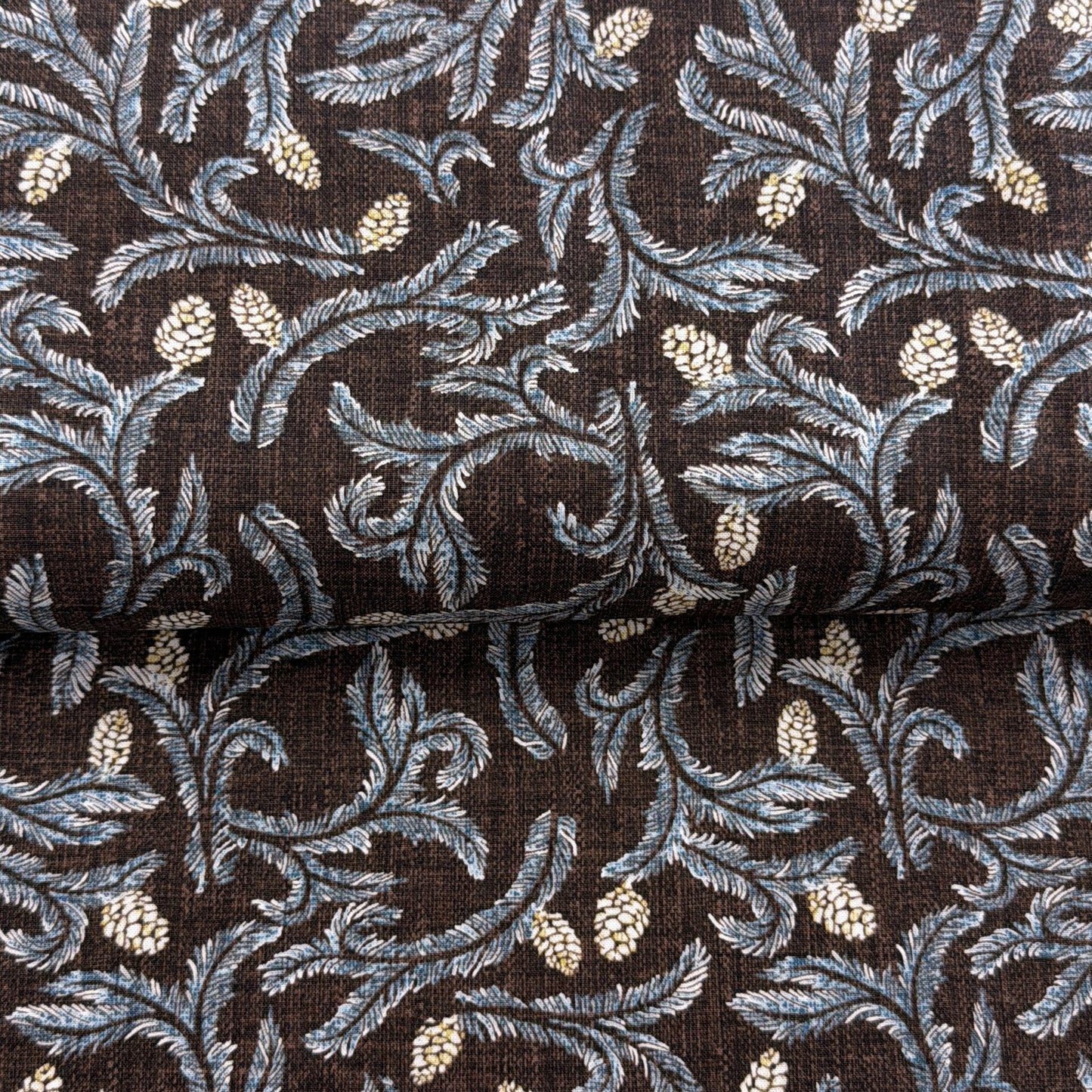 Pommes de pin brun - Figo Fabrics - Coton courtepointe imprimé