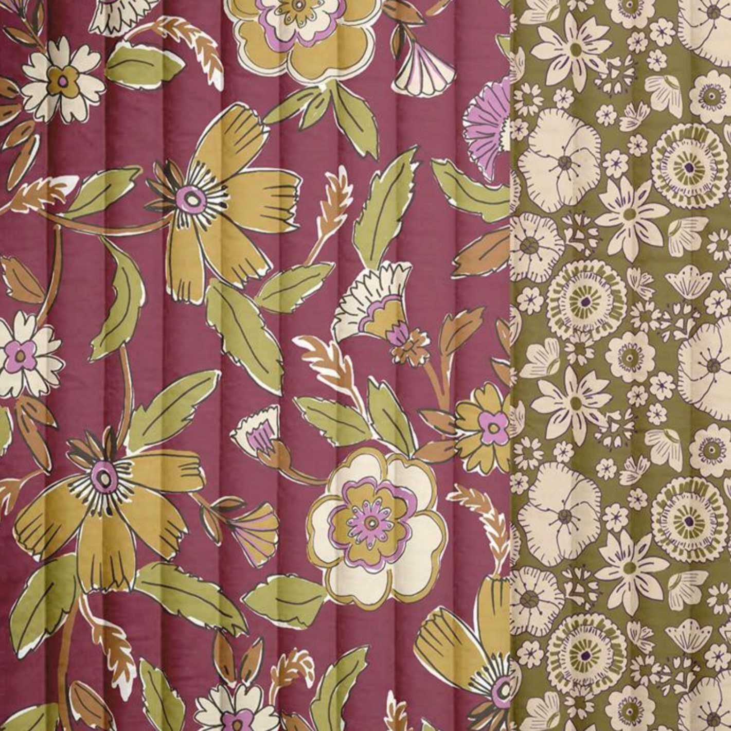 Malana - Coton matelassée vertical réversible