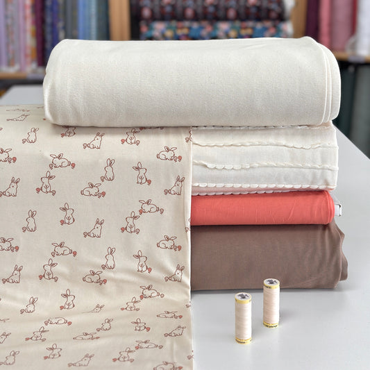 Petits lapins - Jersey imprimé biologique