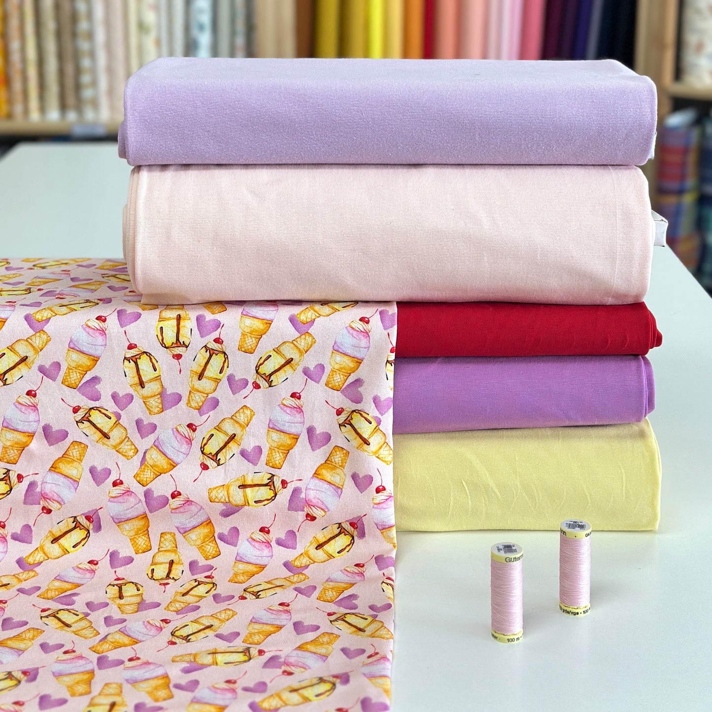 Ice creams and hearts - NON NON OUI - Printed Jersey