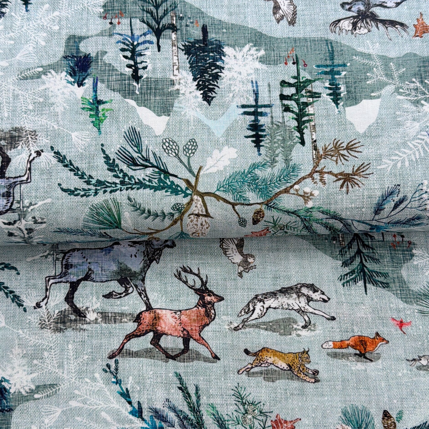 Scène hivernale - Figo Fabrics - Coton courtepointe imprimé