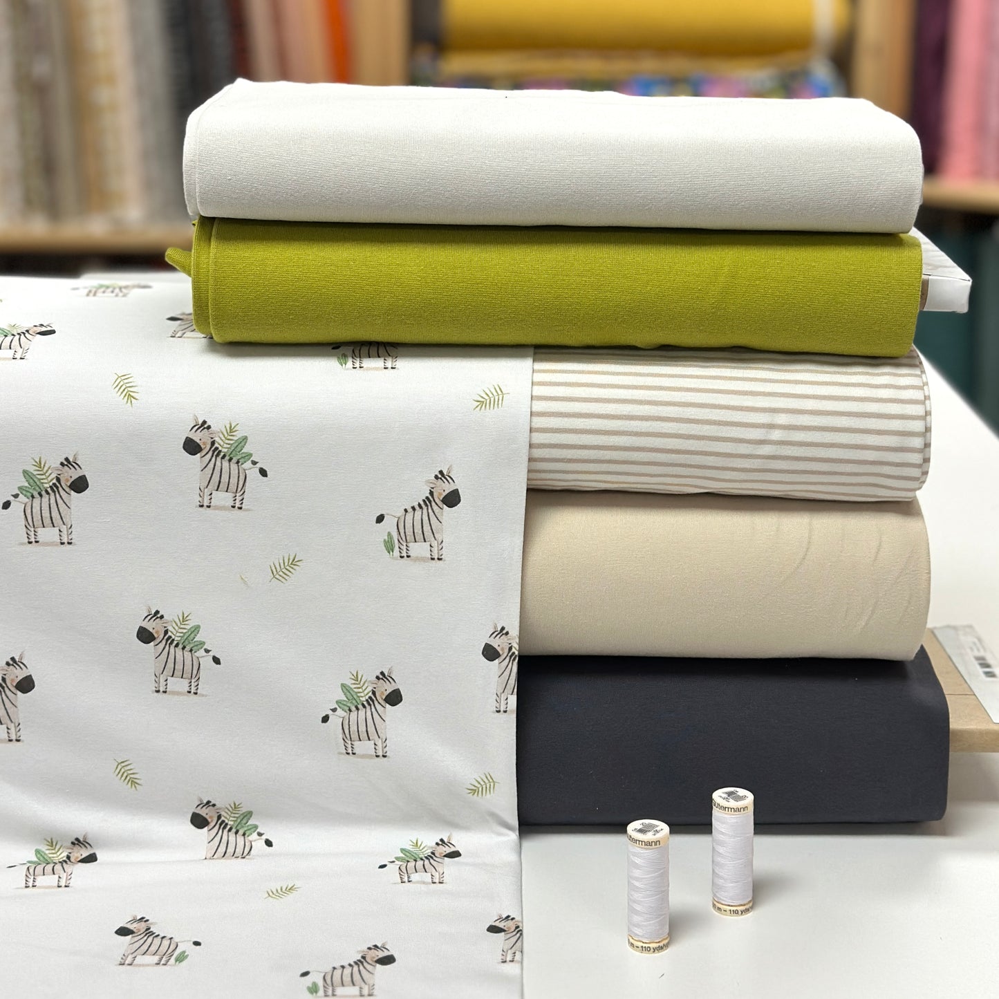 Zèbres - Jersey imprimé biologique