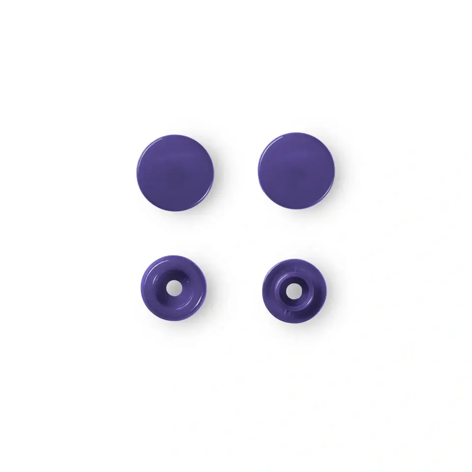 Boutons pression en plastique 12,4mm PRYM - Violet - paquet de 30