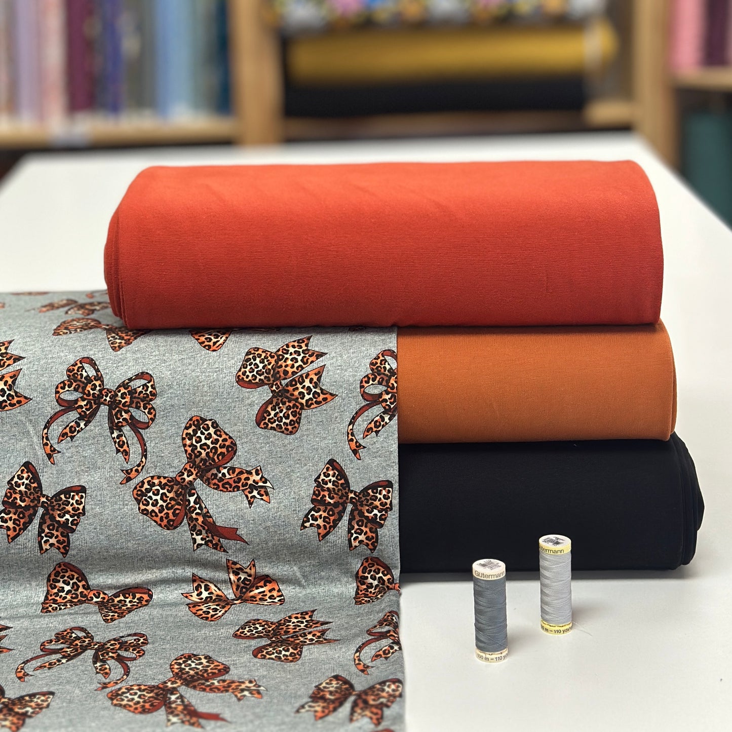 Boucles de léopard - French Terry brossé imprimé