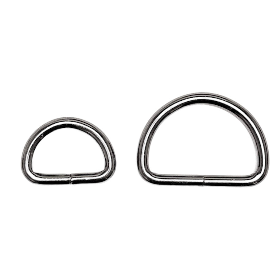 Anneau en D - Noir métallique