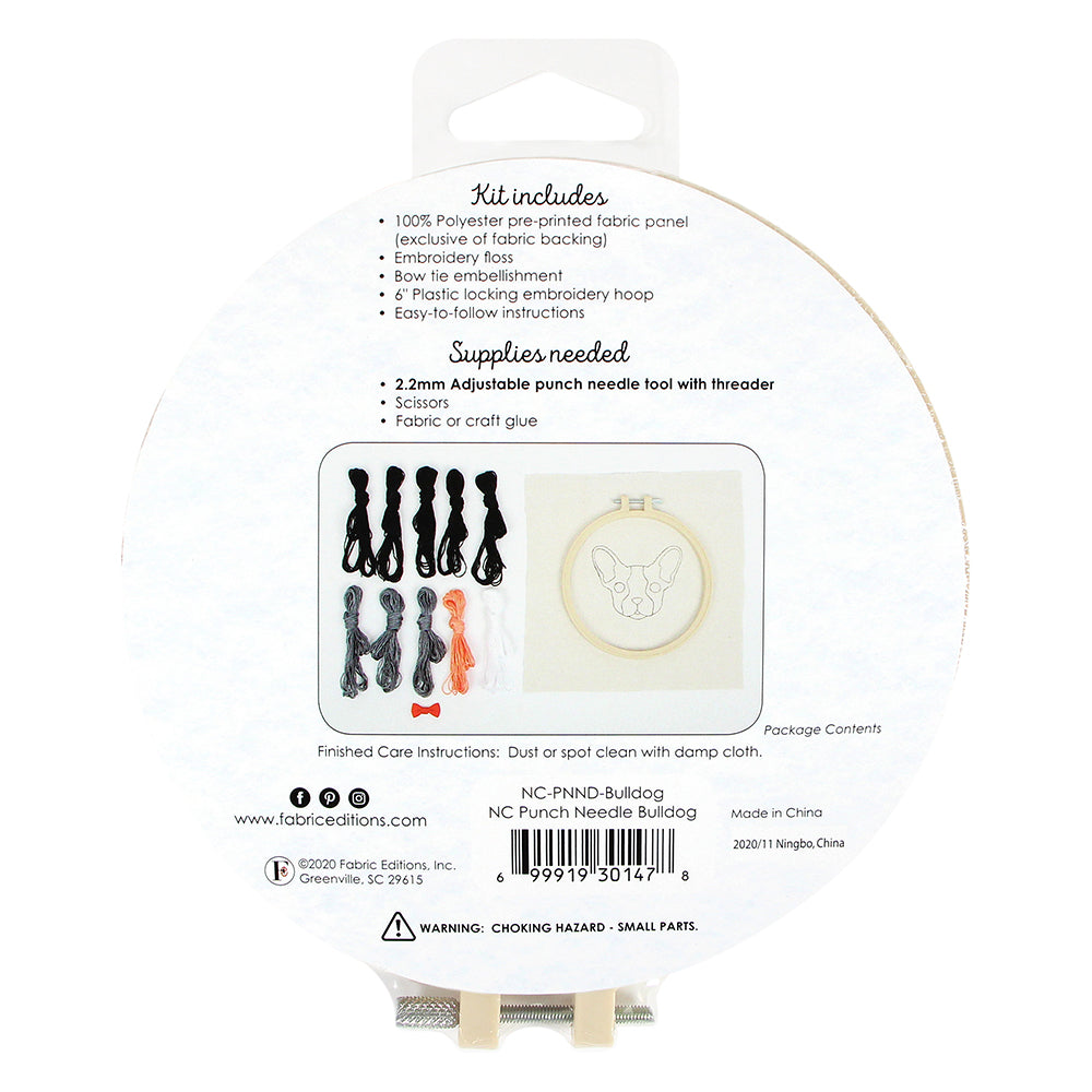 Together with a 15.2 x 15.2 cm (6" x 6") NEEDLE LICIOUS - Bulldog