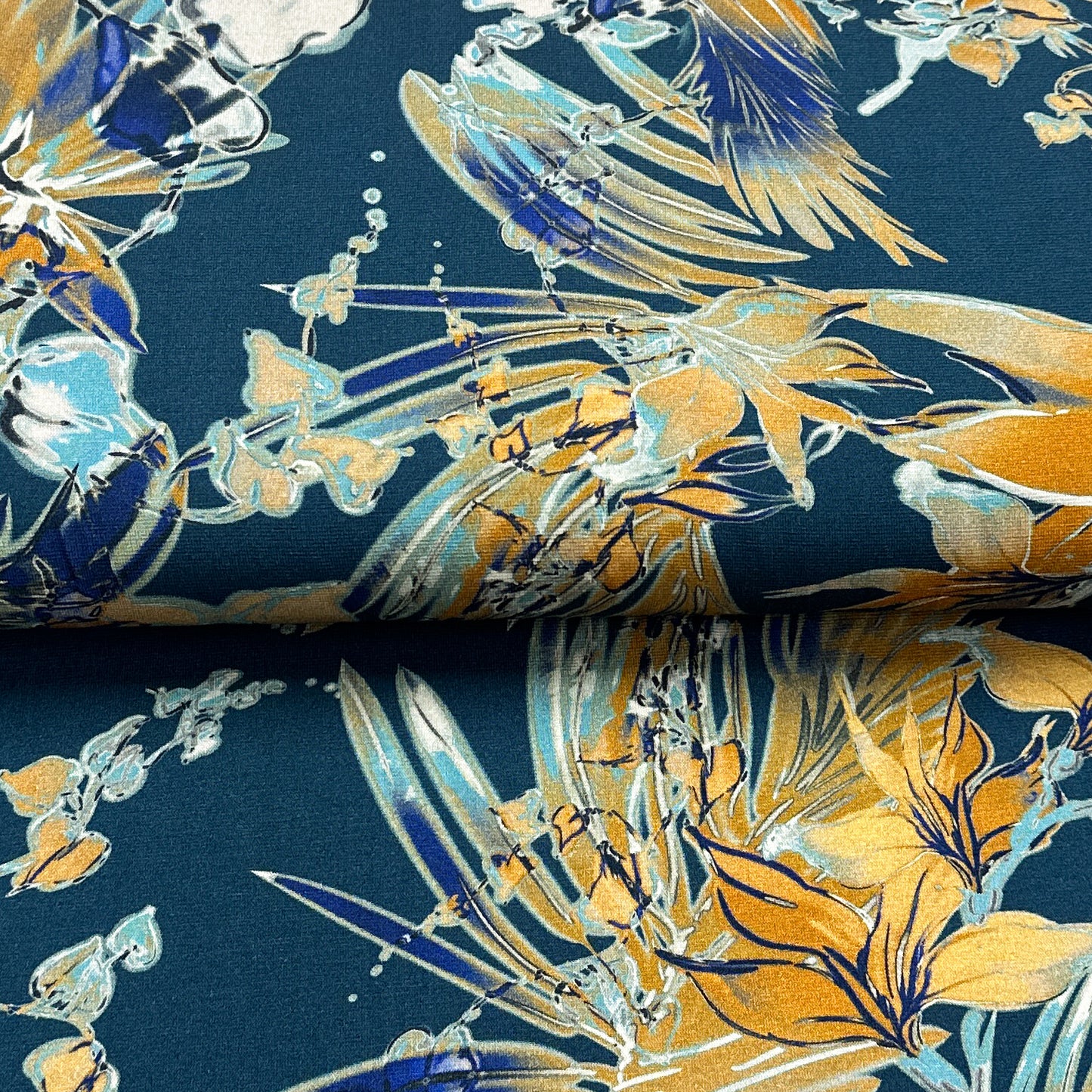 Fin de rouleau 20 cm - Magnifique pétrole - Jersey viscose ECOVERO™