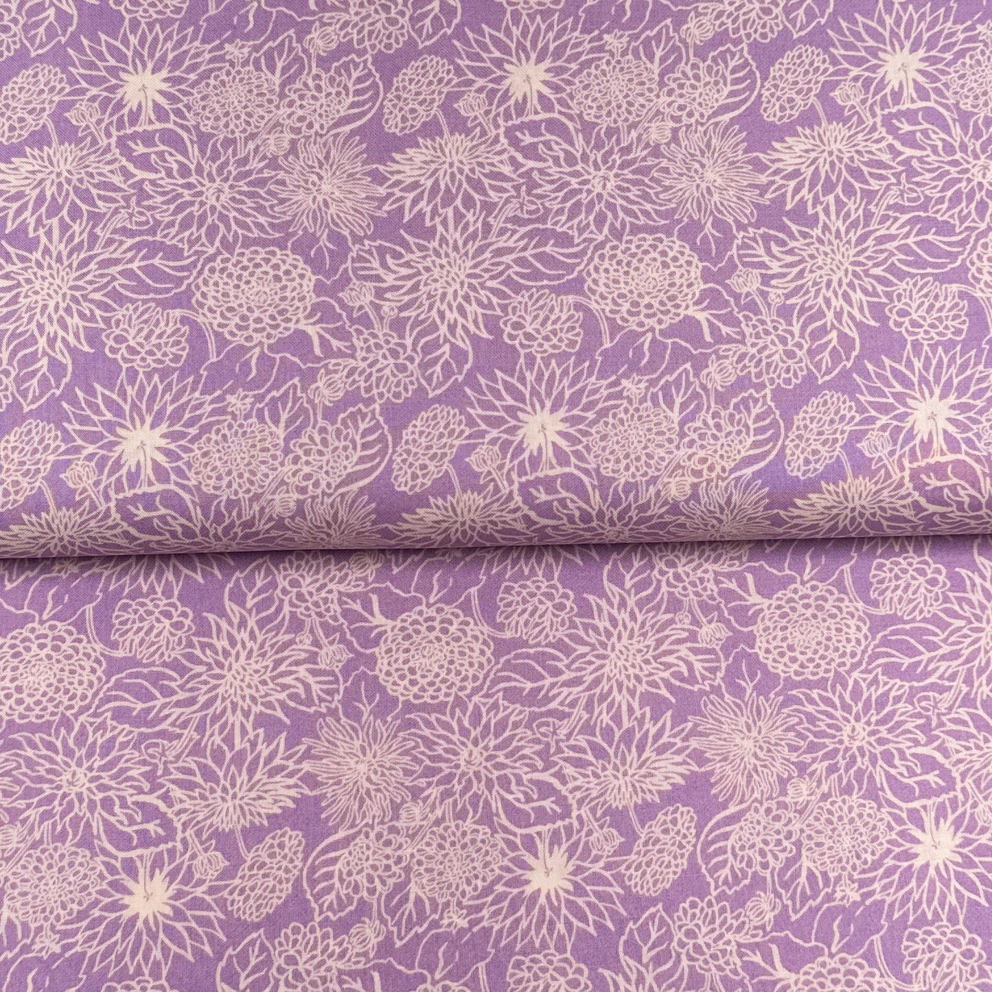 Dahlia Dream Lilas - Monaluna - Organic printed poplin