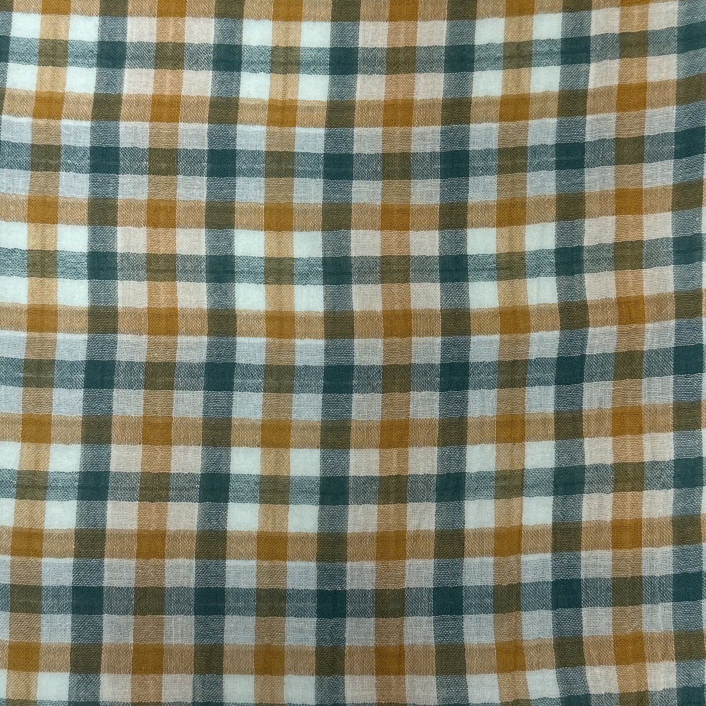 Multicolored checkered 2 - Cotton muslin 2 sides