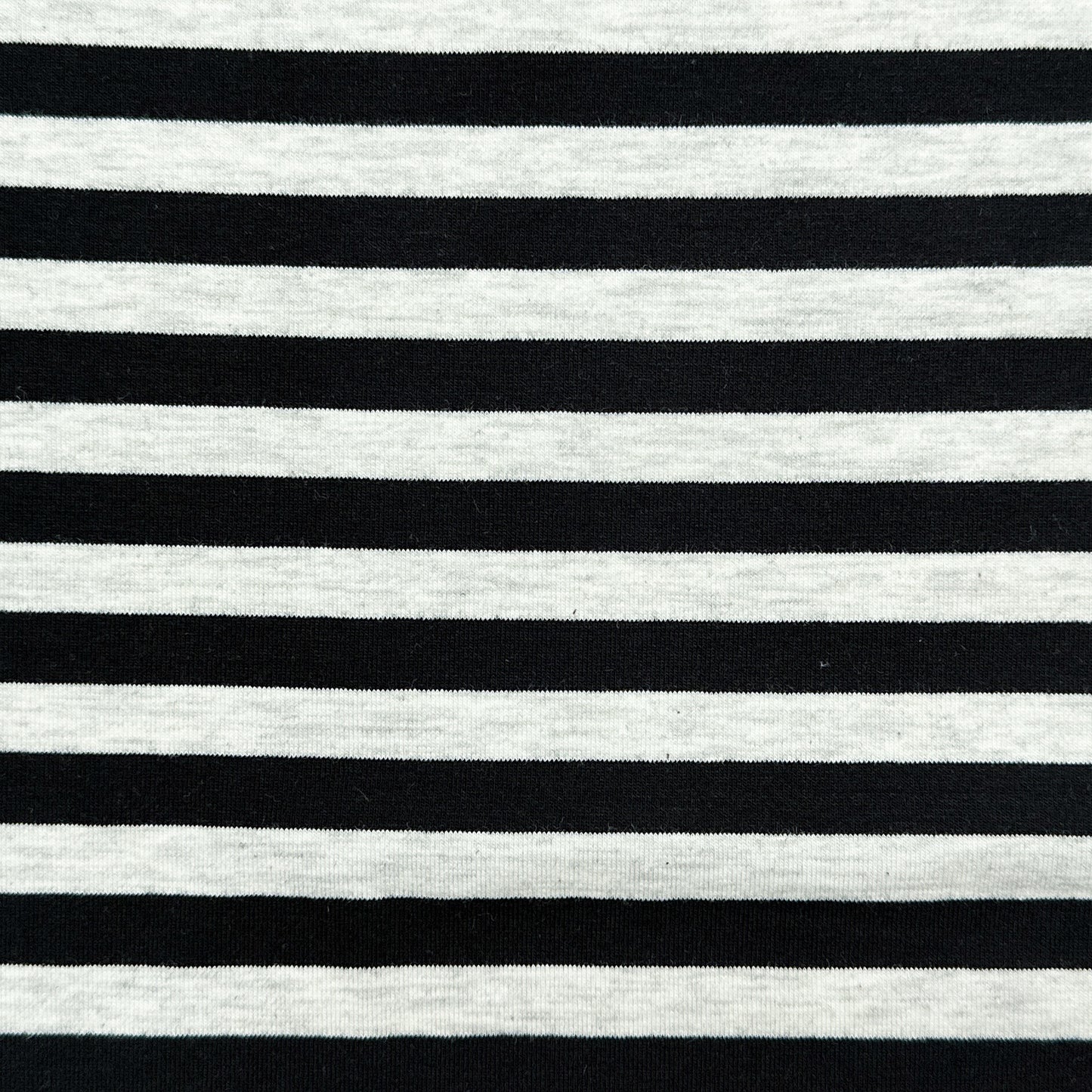 Ligné noir et gris chiné 1 cm (léger défaut) 20 cm - Jersey ligné