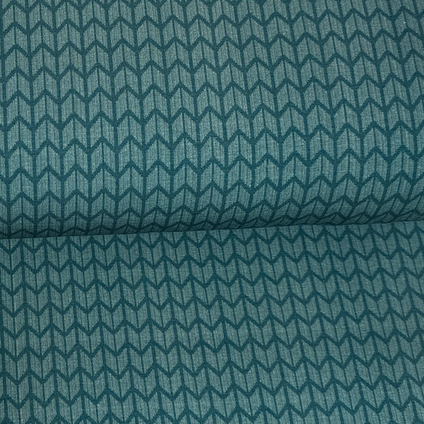 Cozy green - Printed French Terry