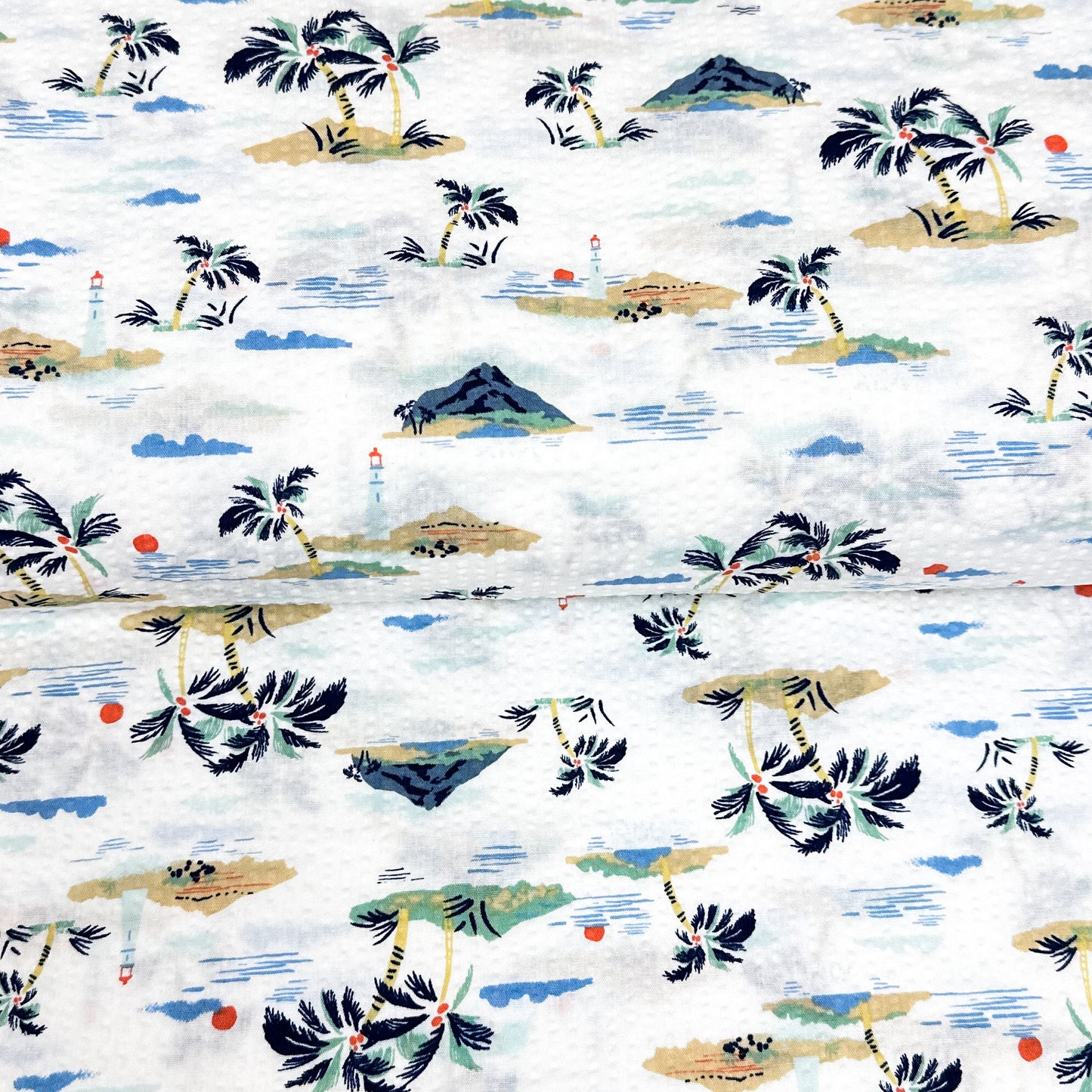 Aloha white - Pleated cotton