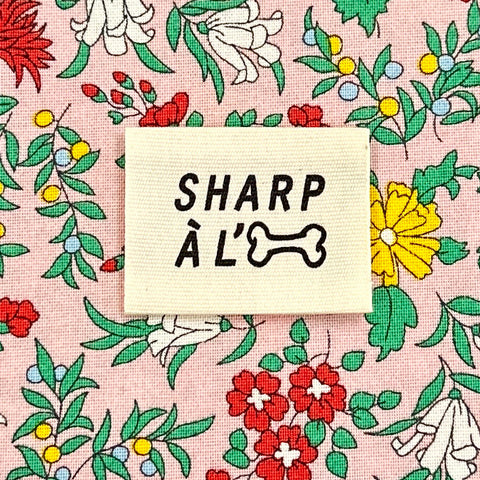Sharp à l'os - Étiquette en coton à coudre