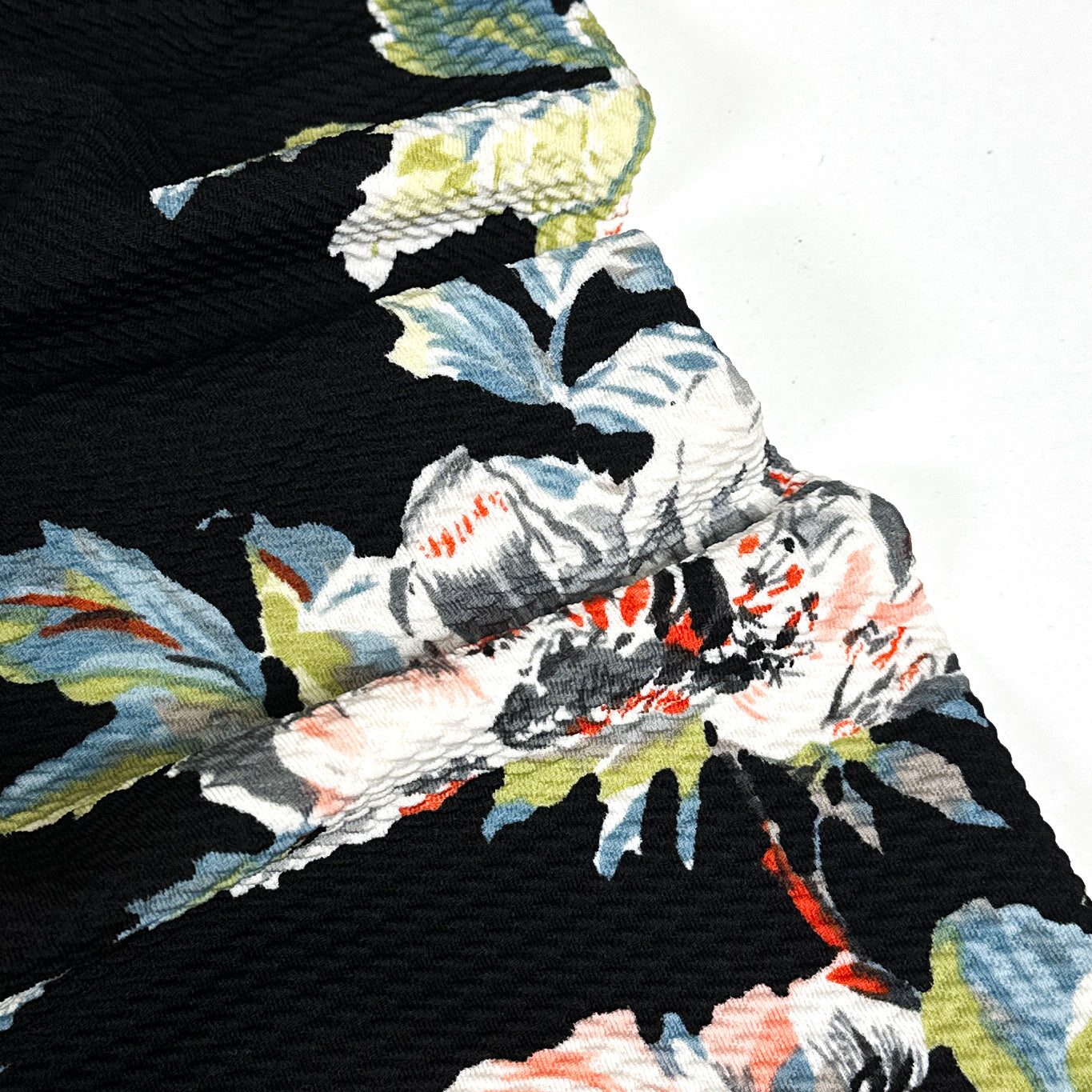 Fin de rouleau 86 cm - Piqué - Imprimé fleurs