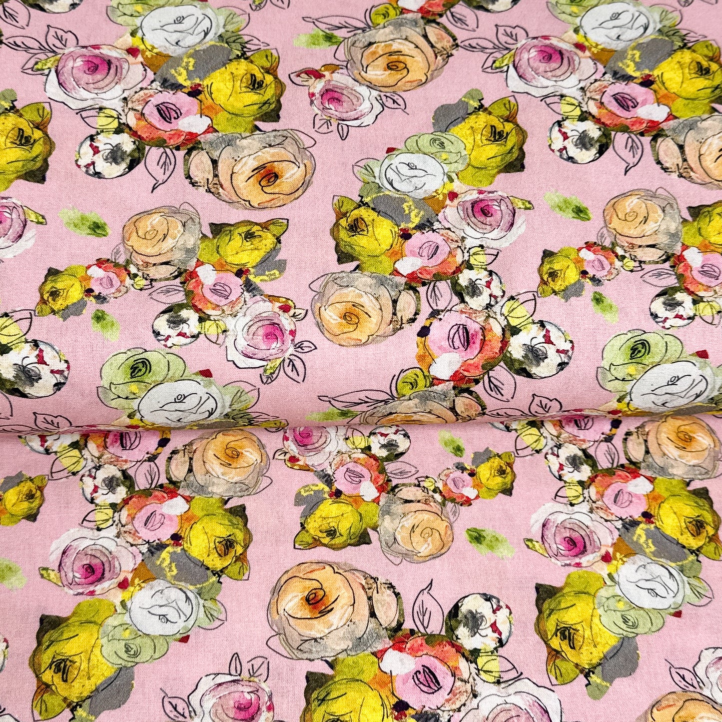 Radiant pink - Printed poplin