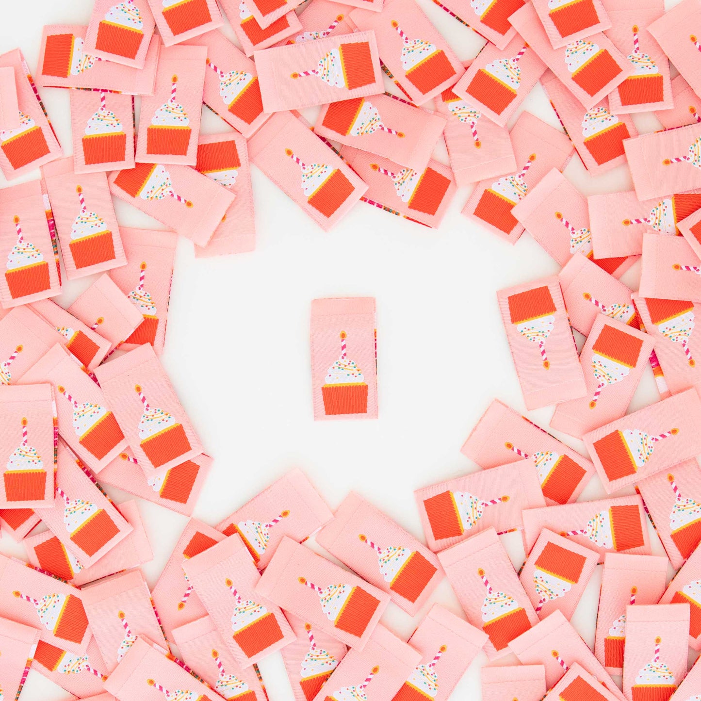 Cupcake de fête - Sarah Hearts labels - Étiquettes (pqt 8)