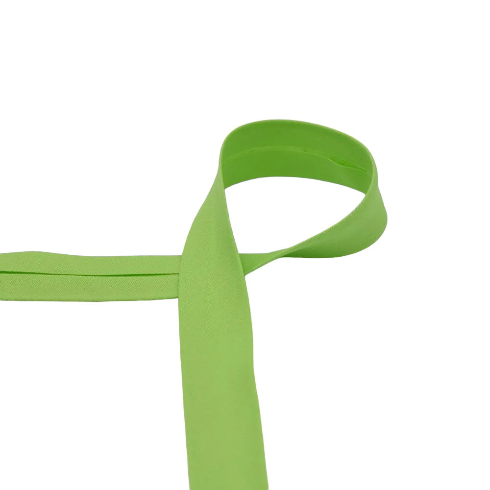 Lime - Biais de coton 20mm simple pli
