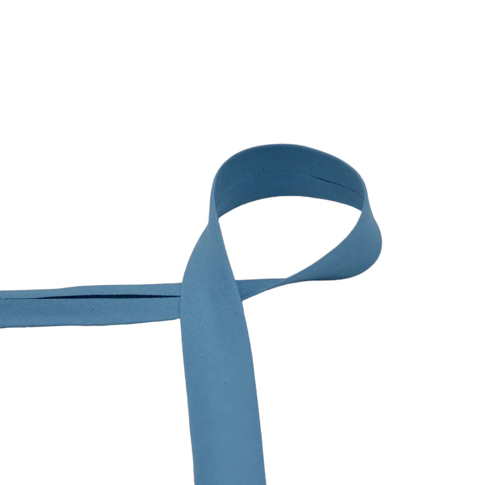 Fin de rouleau 40 cm - Jeans - Biais de coton 20mm simple pli