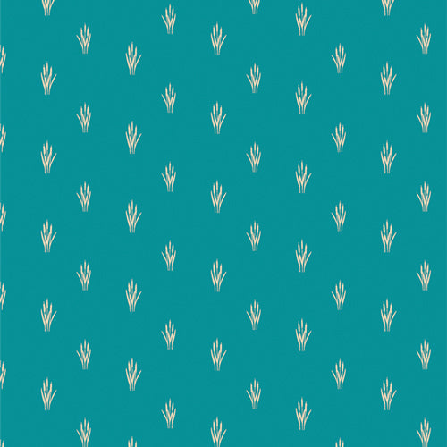 Cattail Breeze bleu-vert - Art Gallery - Coton imprimé