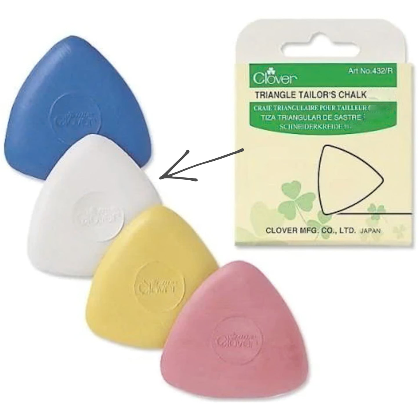 Blanc - Craie à marquer triangulaire