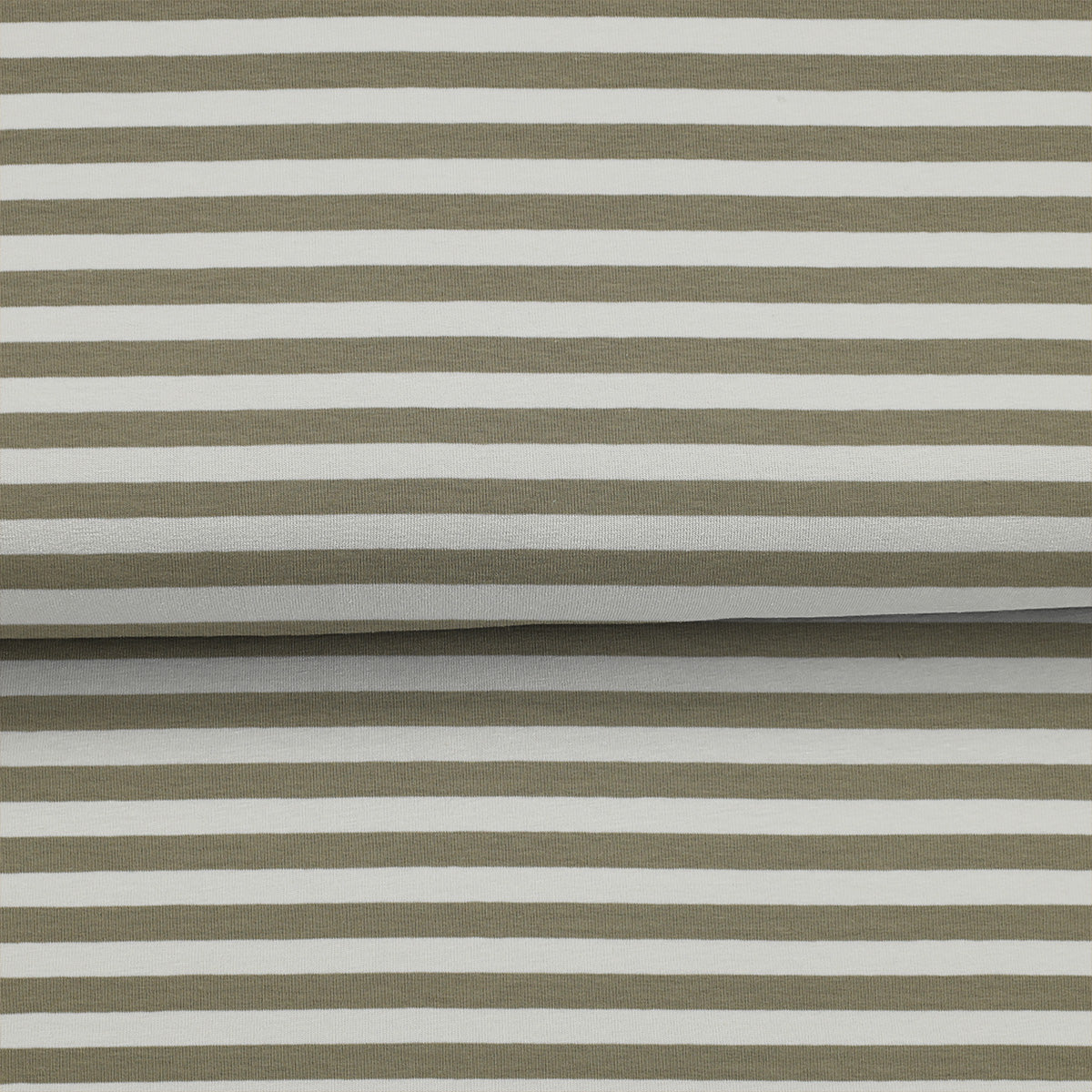 Green/ecru stripe - Striped French Terry