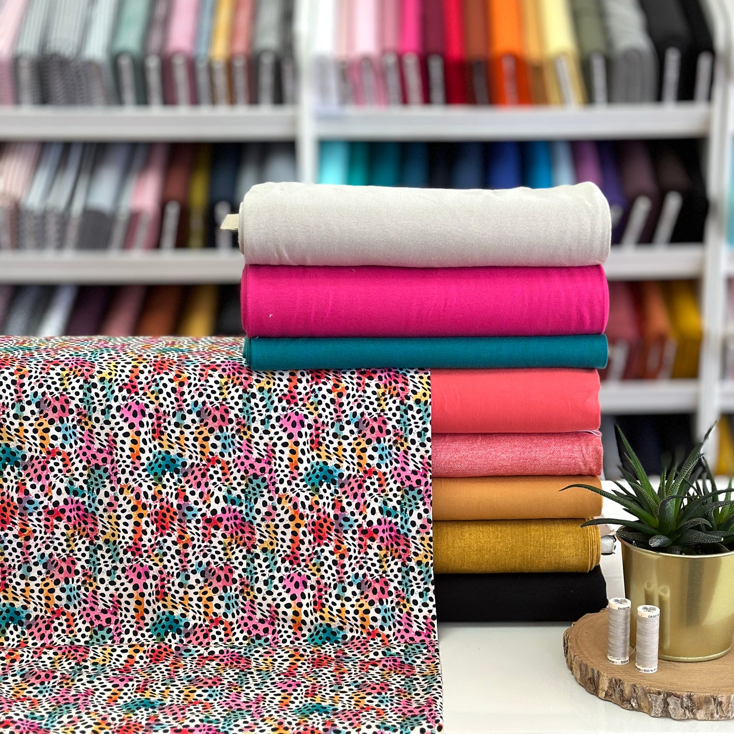 Twisted dots - Printed jersey