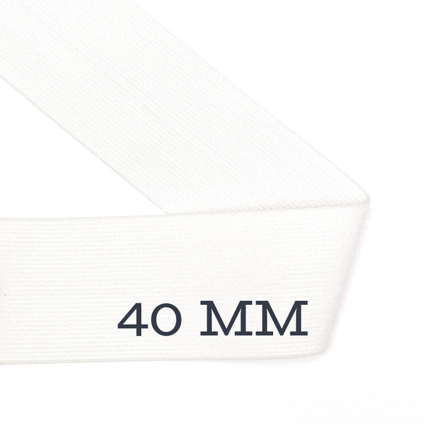 Fin de rouleau 76 cm - Élastique 40mm (1,5 po) - Blanc