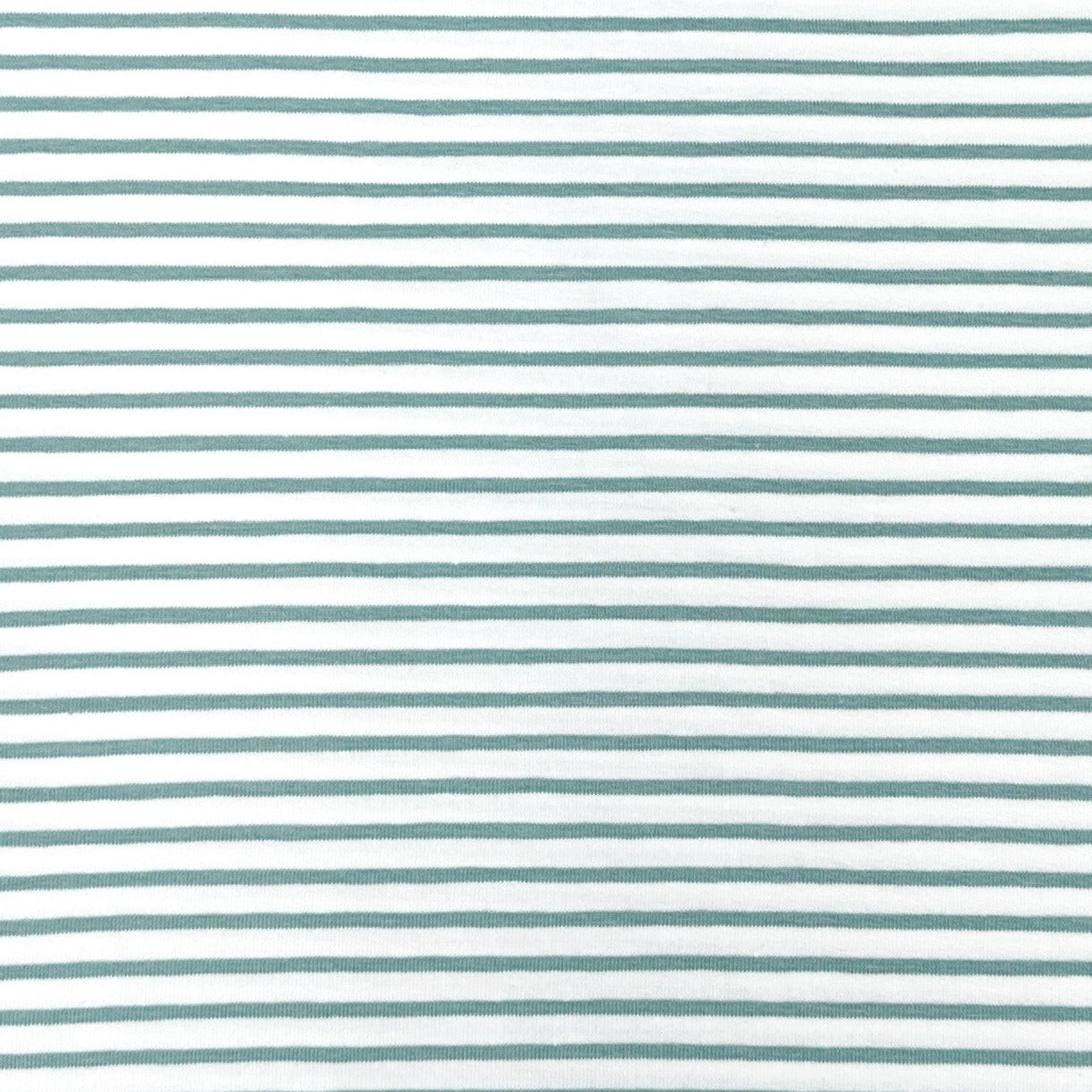 Ligné bleu vert d'eau et blanc 5 mm - Jersey ligné