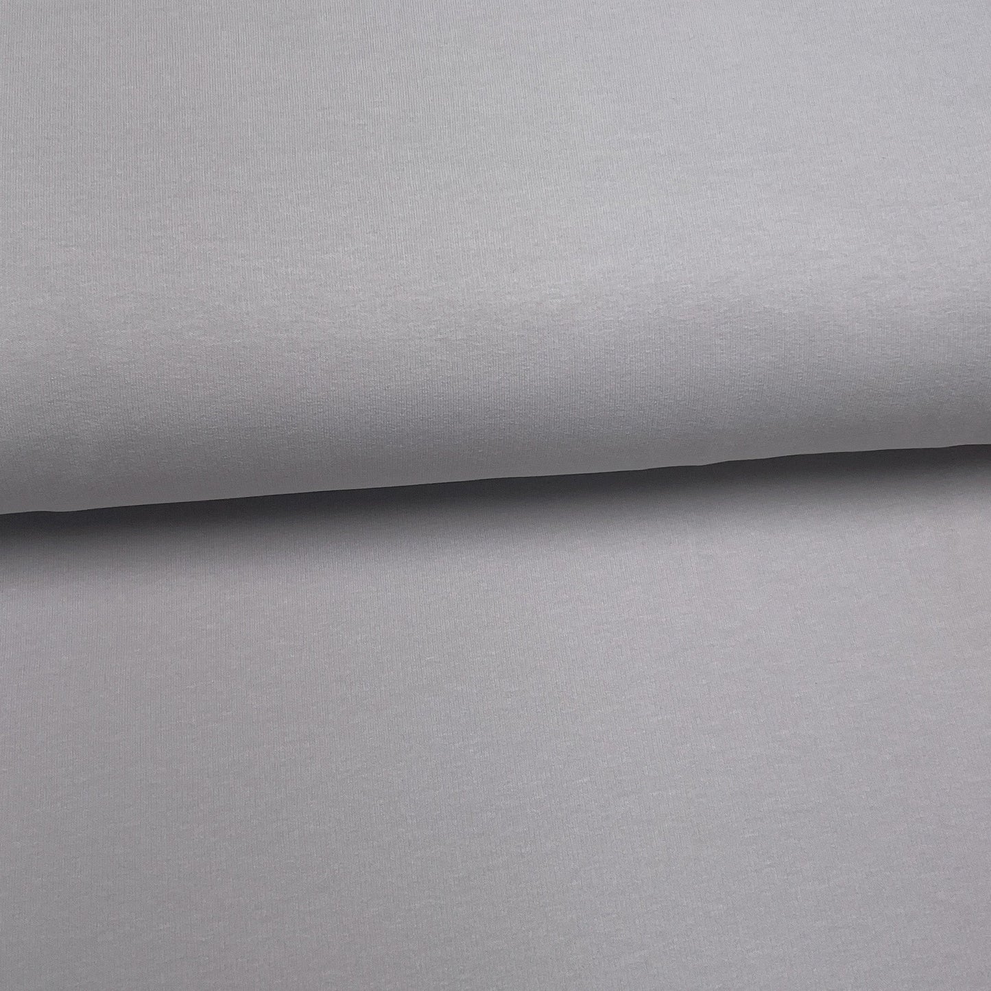 End of roll 14 cm - Misty Grey - Stretchy organic cotton fleece