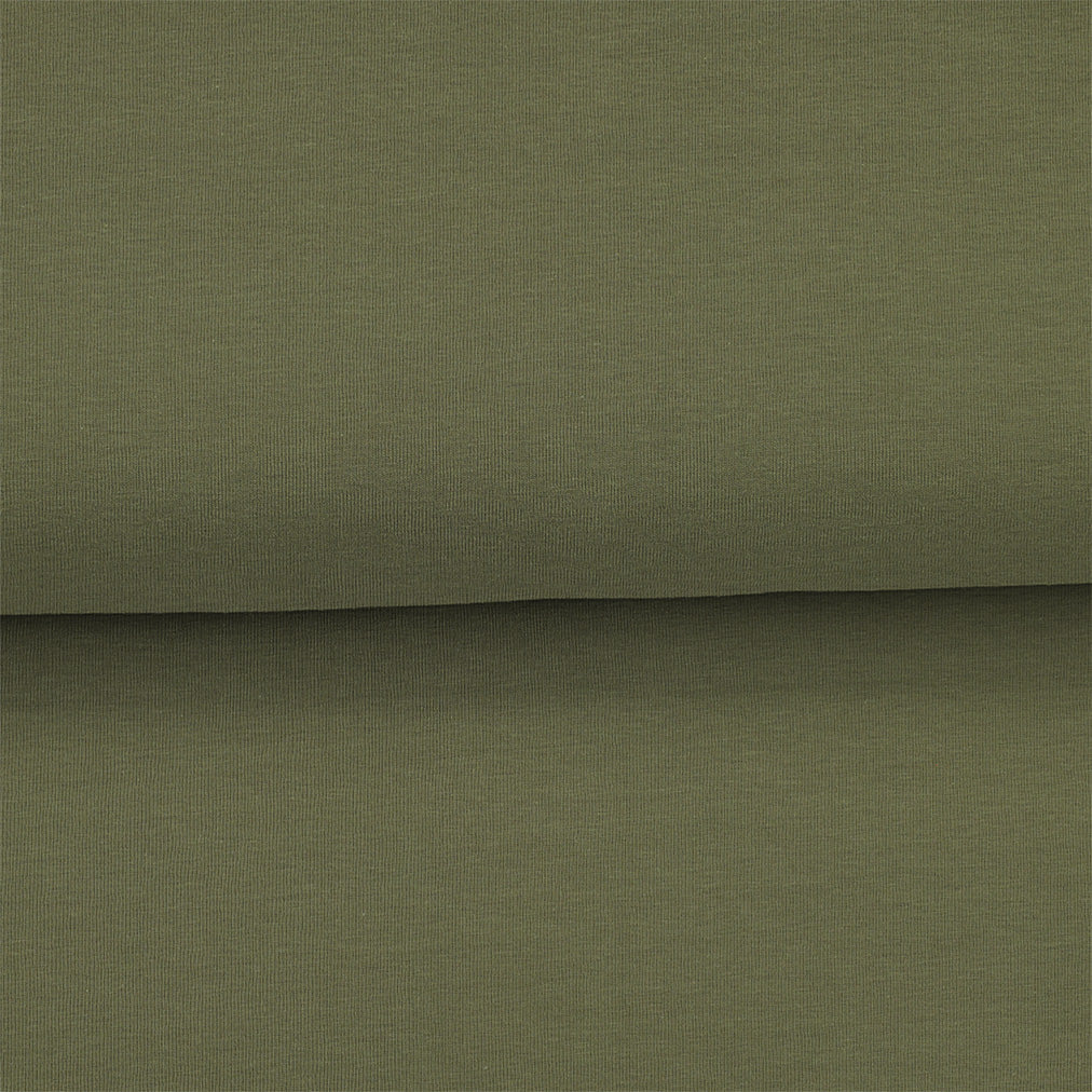 Olive - Organic solid French Terry