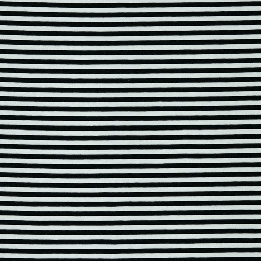 Black and white striped 5 mm (5mm lines) - Striped jersey