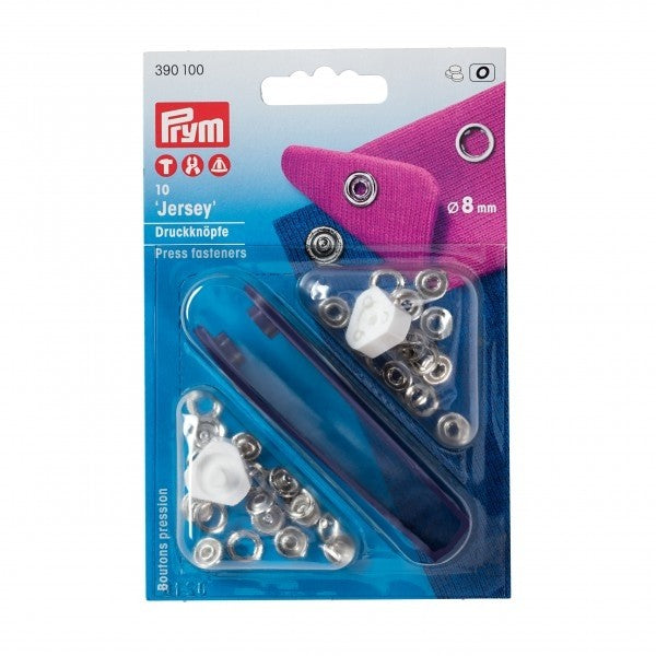 Boutons pressions Jersey 8 mm - Prym - paquet de 10